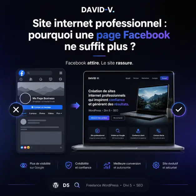 Site internet professionnel : pourquoi Facebook ne suffit plus ?