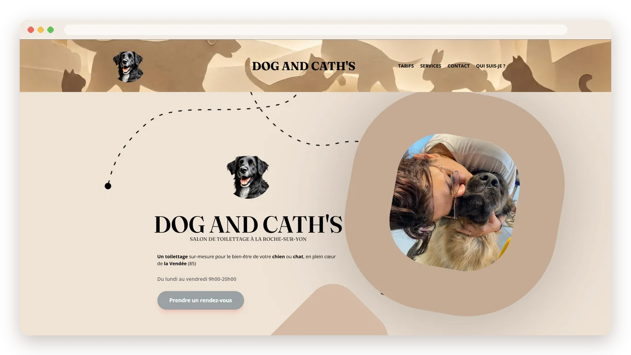 Voir le site Dog and Cath's, salon de toilettage à La Roche-sur-Yon